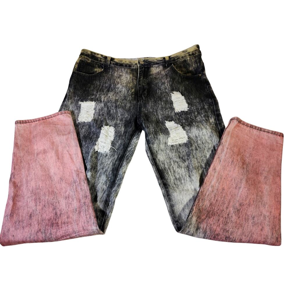 Men's‎ Slim Fit Gradient Wash Grunge Revival Streetwear SZ. 36